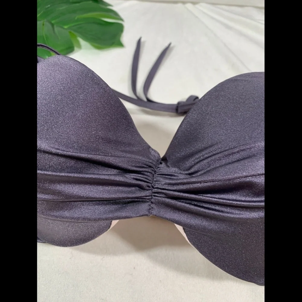 NWT Shade & Shore Dream Lightly Lined Halter Bikini Top [ SZ‎ 34DD ]